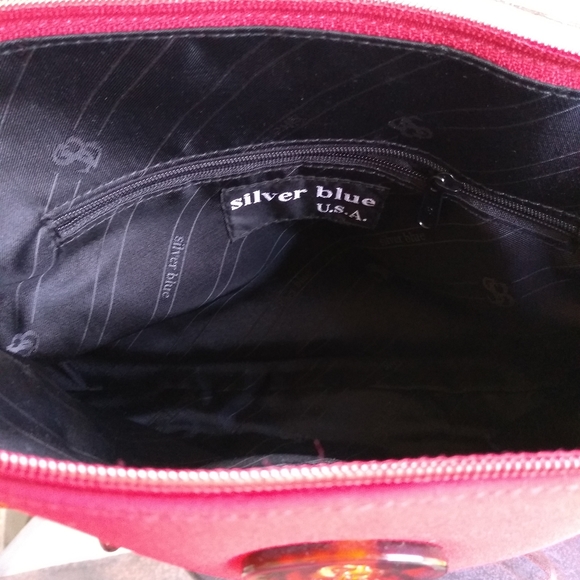 Silver Blue red shoulder handbag - Picture 3 of 4